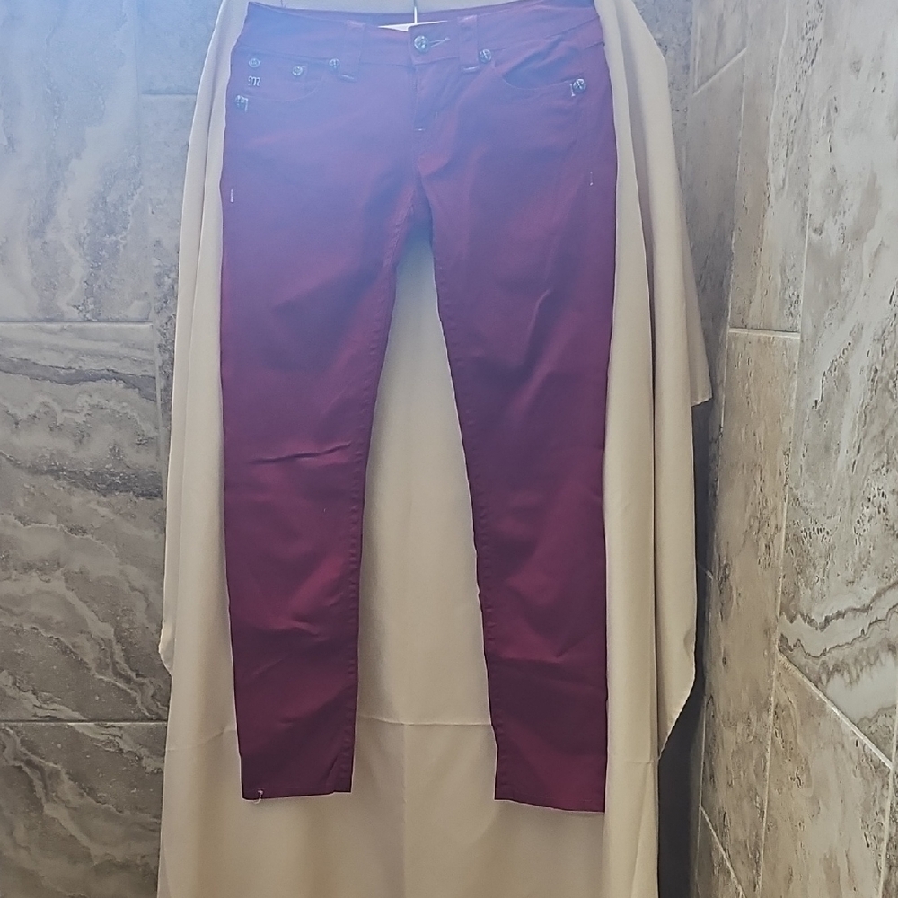 Miss Me Red Skinny Jeans with Sleek Fit